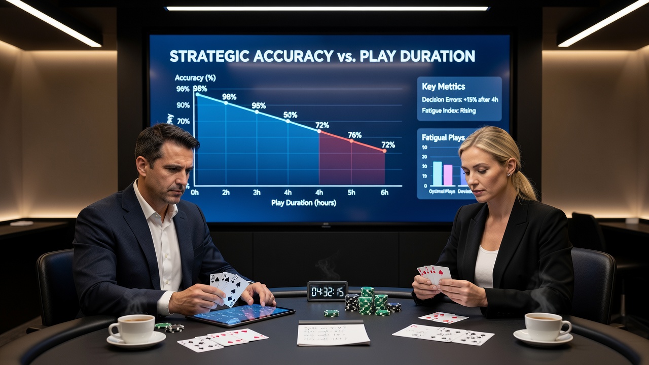 Grafische Darstellung der Genauigkeitsentwicklung über die Dauer einer Blackjack-Session