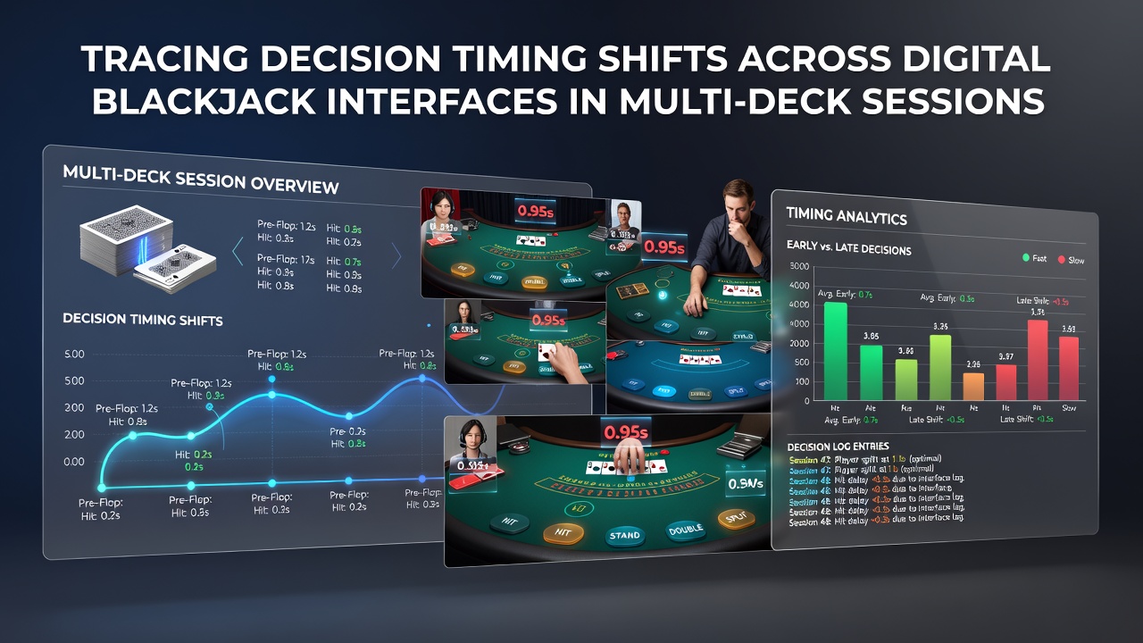 Grafik zu Entscheidungszeiten in Multi-Deck-Blackjack-Sessions
